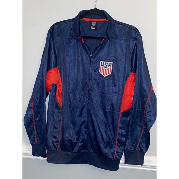 Icon Sports Officially Licensed USA Soccer Full Zip Training Soccer Track Jacket - Picture 1 of 7